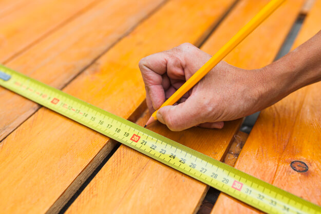 tape measure on wood